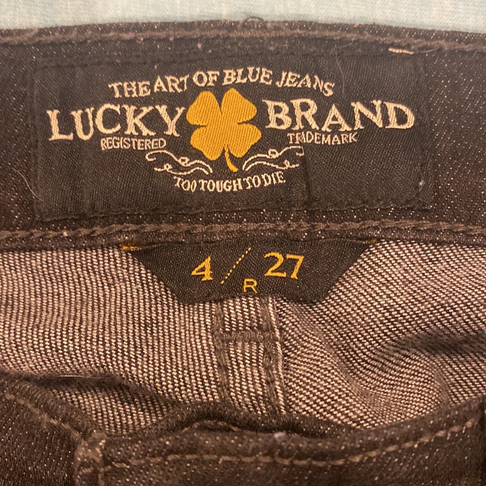 Lucky Brand 4/27 Black Ripped Jeans - Picture 1 of 7